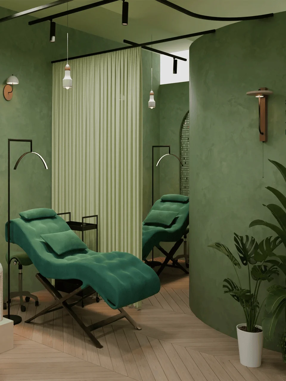 fitted treatment room built by an interior design team in dubai
