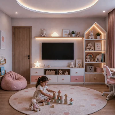 Project 5 ( Interior spaces) kids bedroom 4